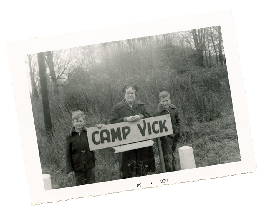Paul & grandmother at Camp Vick